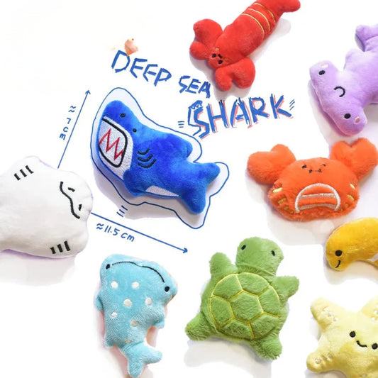 Soft cartoon animal toy for playful pets