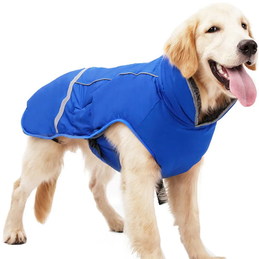 Warm padded pet coat for medium and large dogs