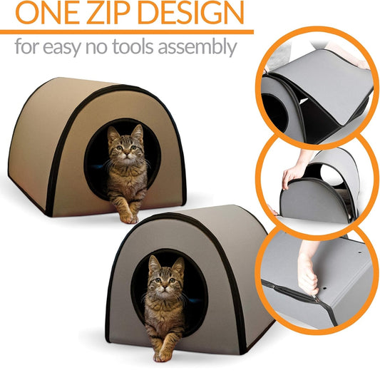 Thermo Mod Kitty Shelter for winter protection of outdoor cats