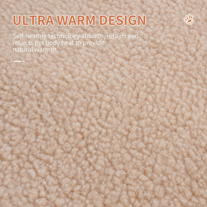 

Energy-free warming pet mat with plush cover