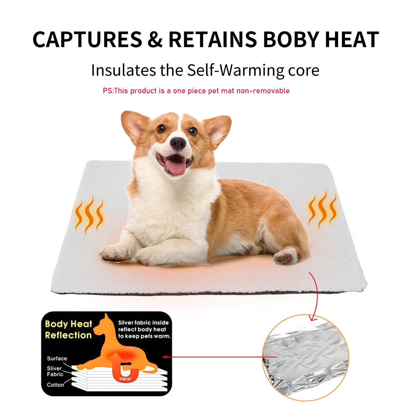 

Plush self-warming cushion for cats and puppies