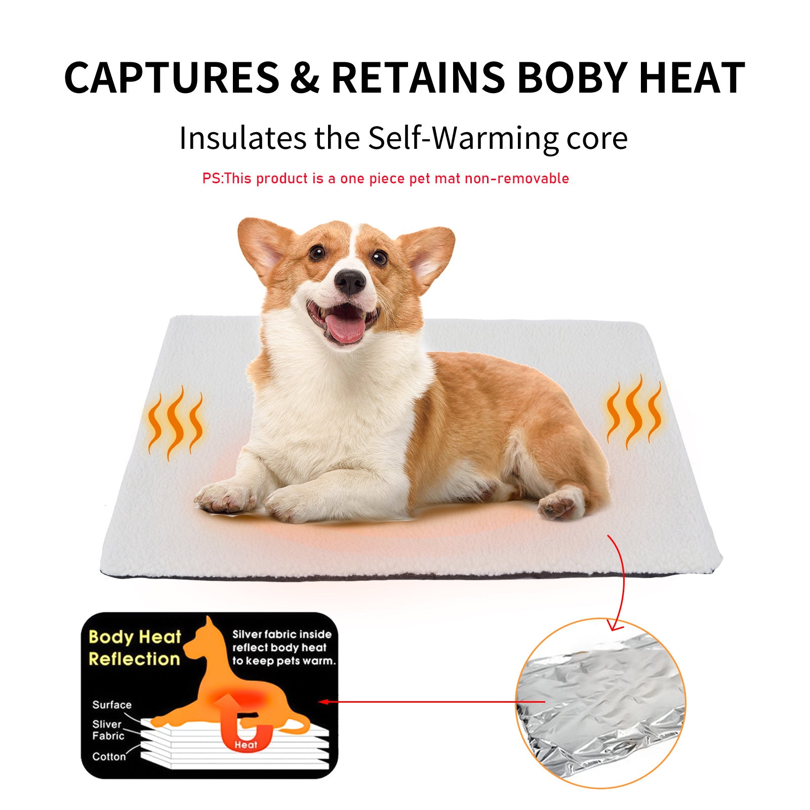 

Plush self-warming cushion for cats and puppies