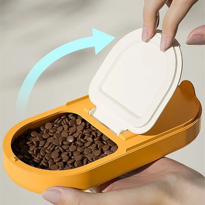 

Leak-proof dog water bottle with integrated food container