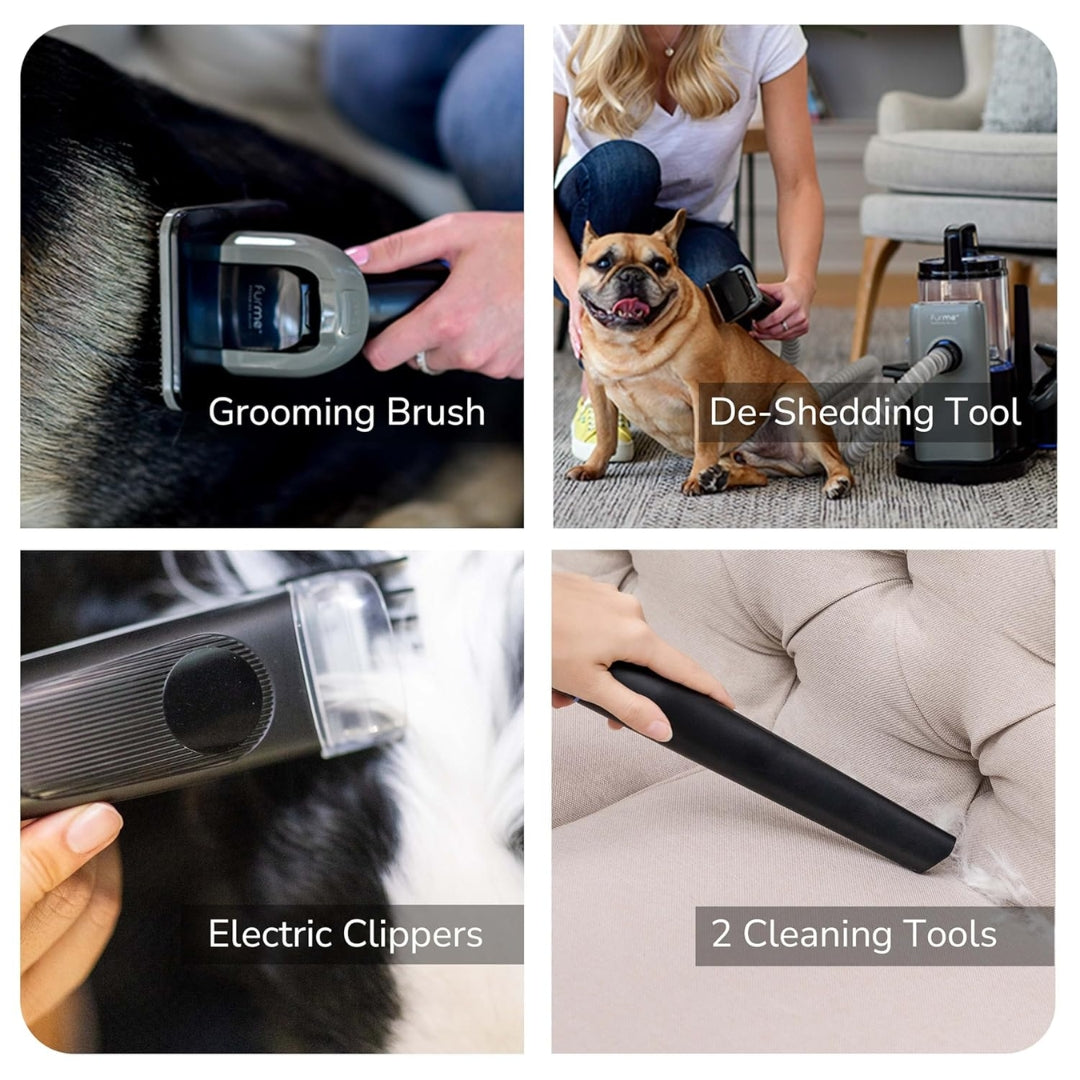 

Dog grooming clippers with vacuum attachment