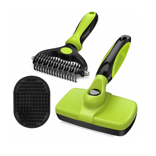 3-in-1 Pet Grooming Tools – Detangle, Deshed & Massage