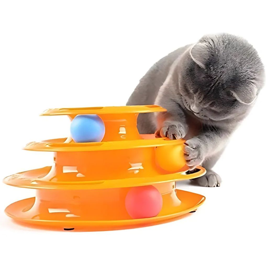 Three-Level Cat Scratching Tower