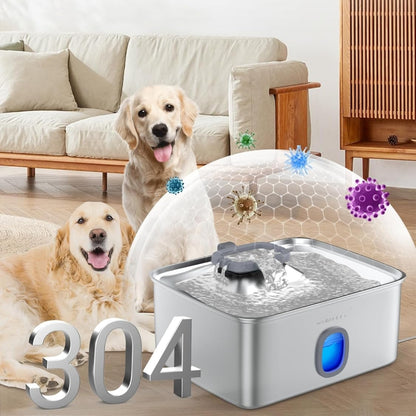 

Durable stainless steel pet water bowl dispenser