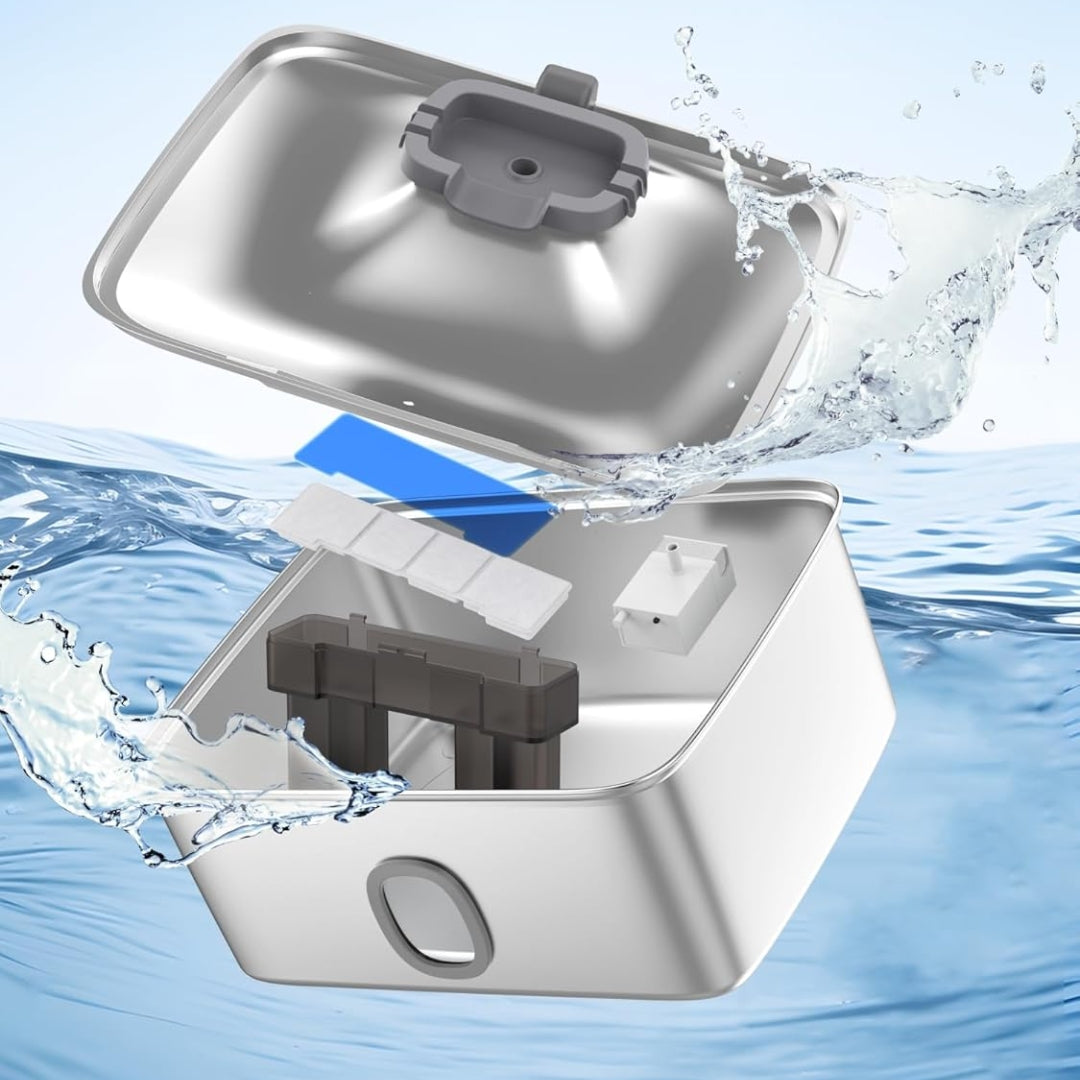 

Filtered water fountain for healthier hydration for pets