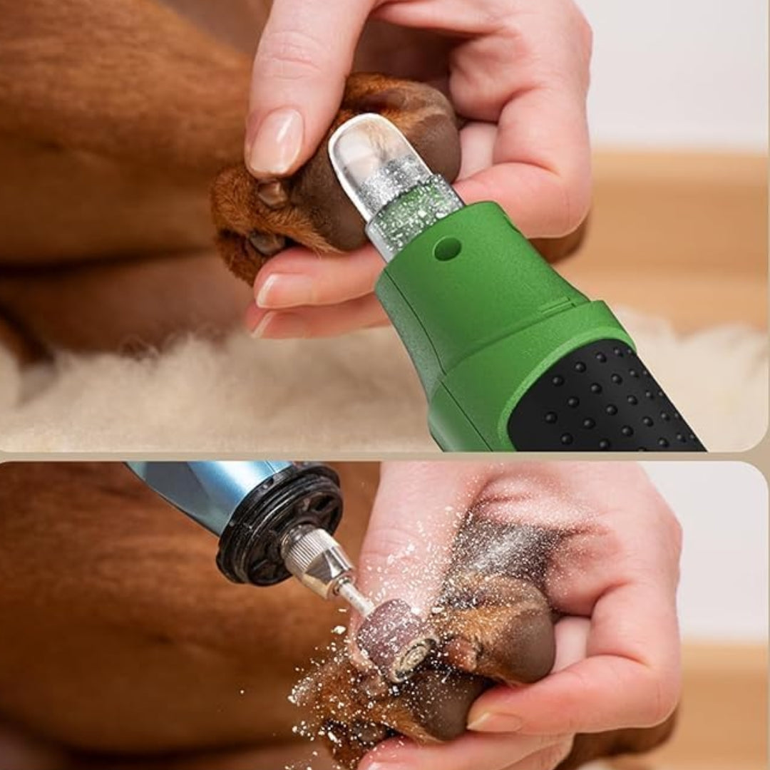 

Pet grooming nail grinder with built-in dust collector