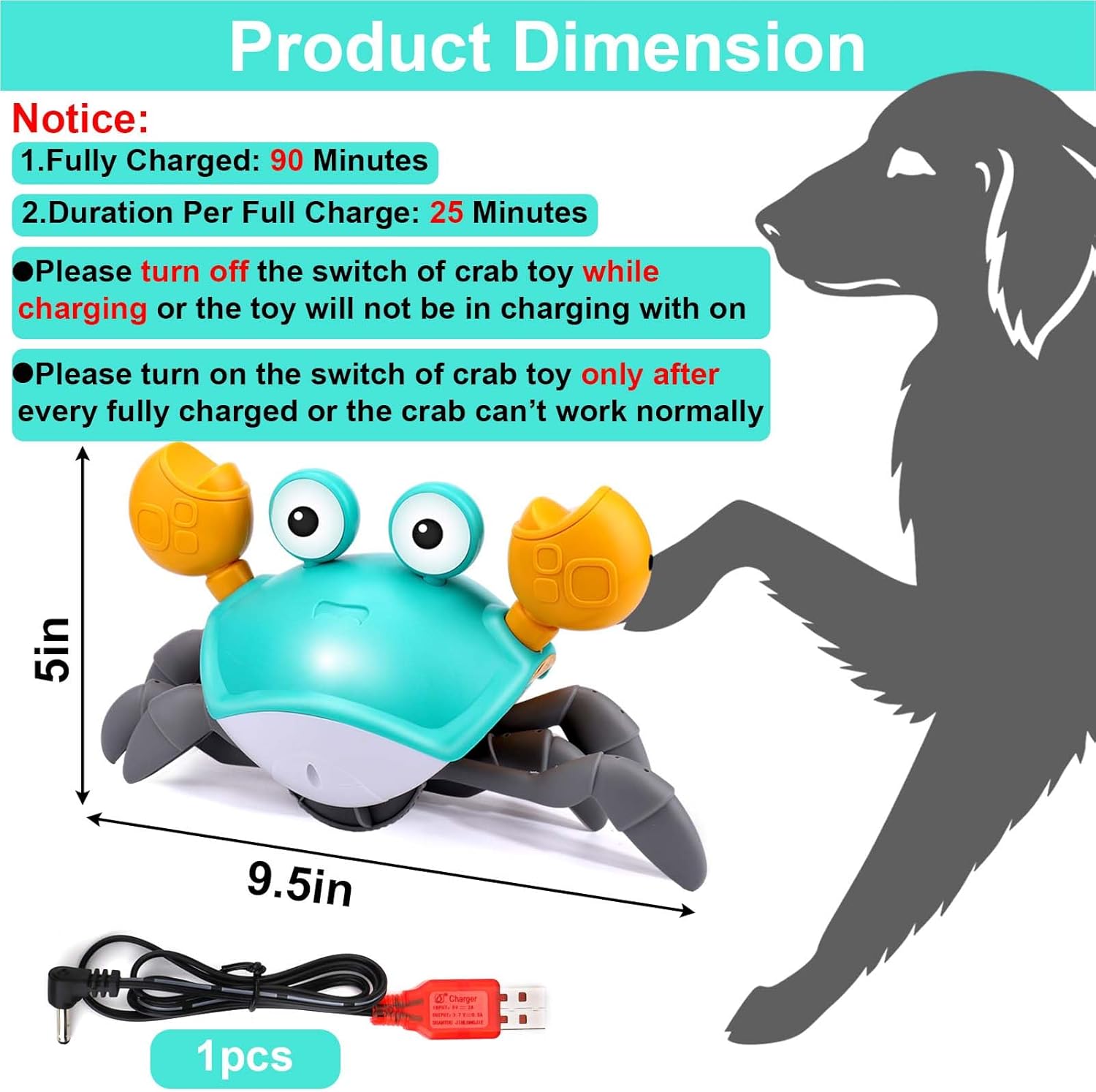 light and sound pet toy,