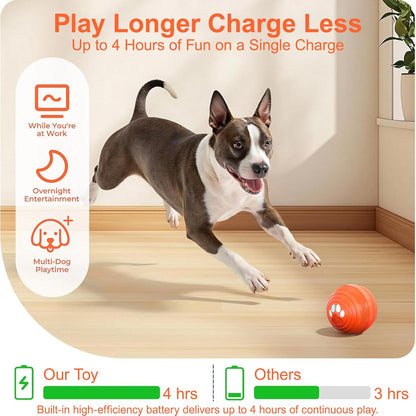 

Light-up smart pet ball for chasing and fetching