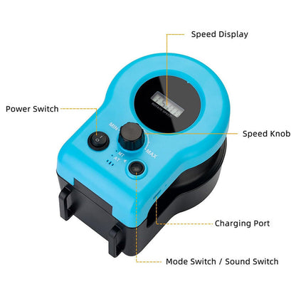 

Compact electronic cat toy with LCD and USB charging