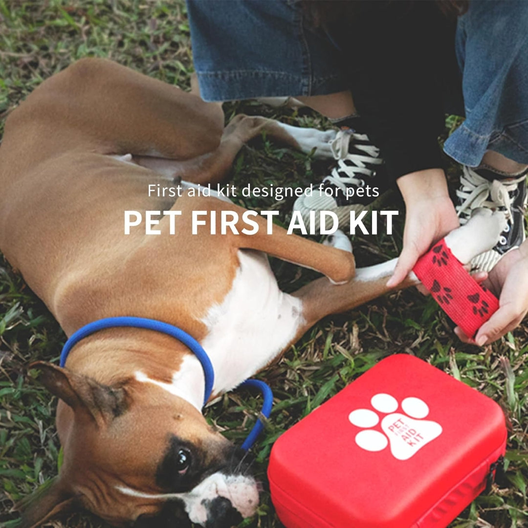 

Water-resistant pet first aid case for camping