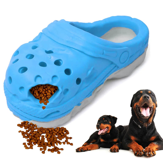 Durable rubber slipper dog chew toy for medium dogs