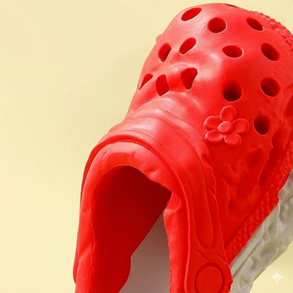 Durable Rubber Dog Chew Slipper Toy | Treat Dispensing & Teeth Cleaning
