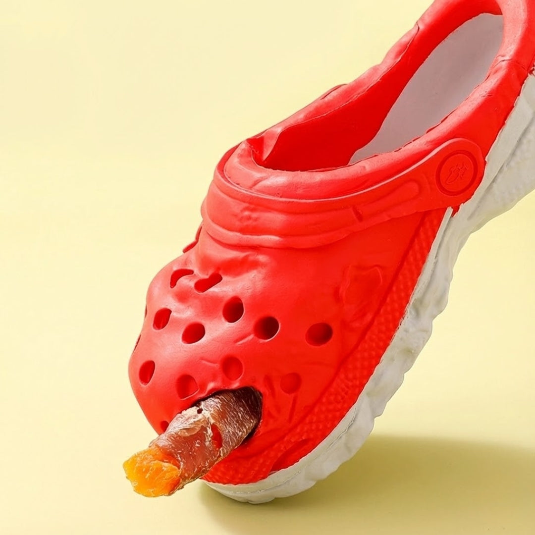 

Tough rubber dog toy for active chewers