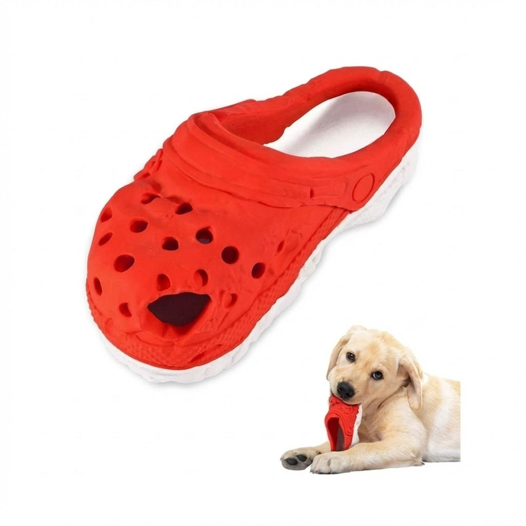 

Slipper-shaped dog chew toy for boredom relief