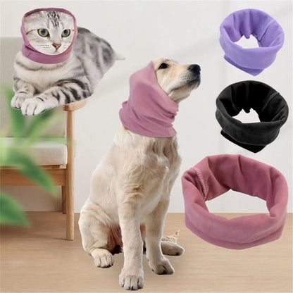 

Calming ear protection snood for anxious pets