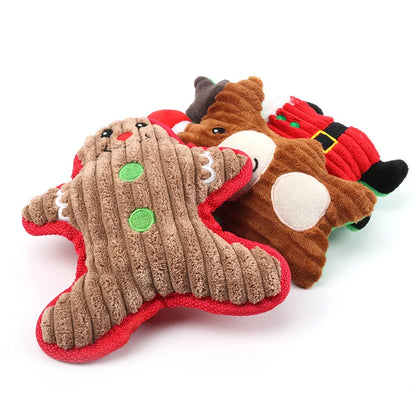 Christmas-themed squeaky toy for pets

