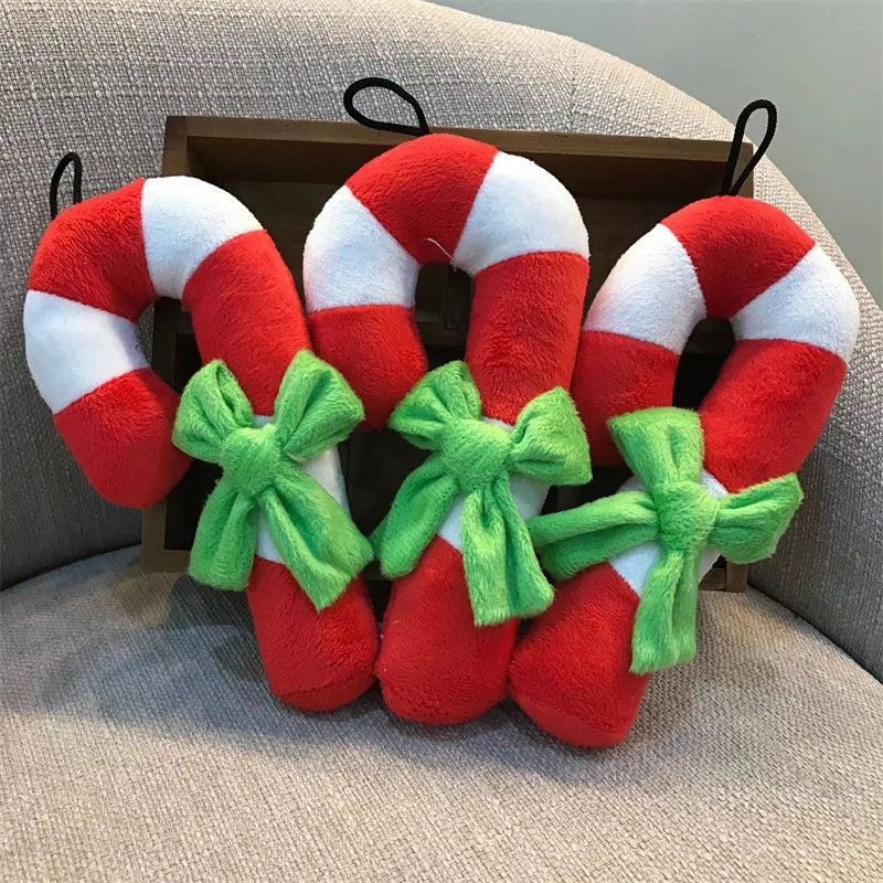 Holiday plush pet toy for interactive play

