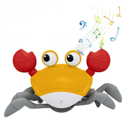 

Green crab pet toy with music and flashing lights