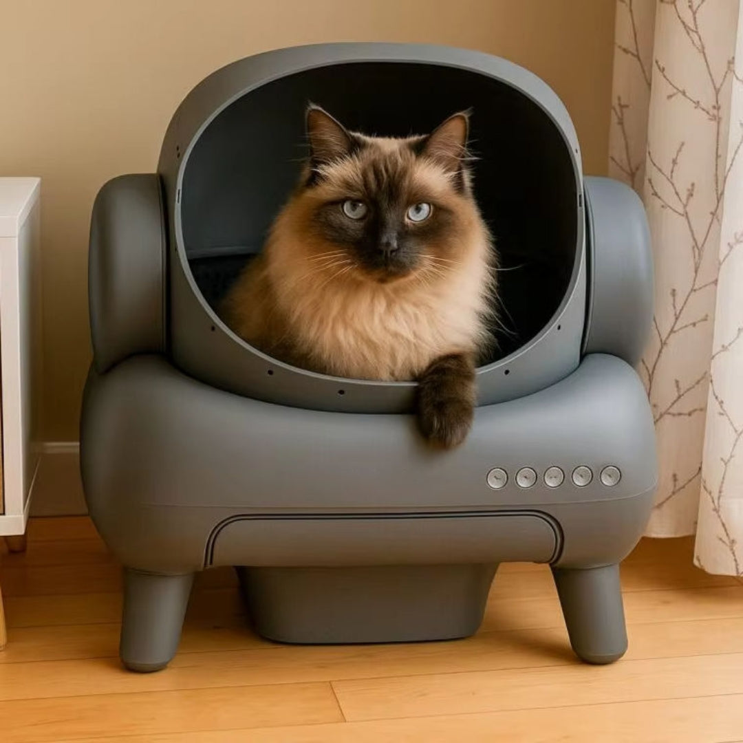 M1 Smart Automatic Cat Litter Box – Low-Noise, Odor-Control, App-Controlled Self-Cleaning System