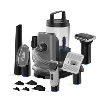 Professional pet grooming vacuum kit for dogs and cats