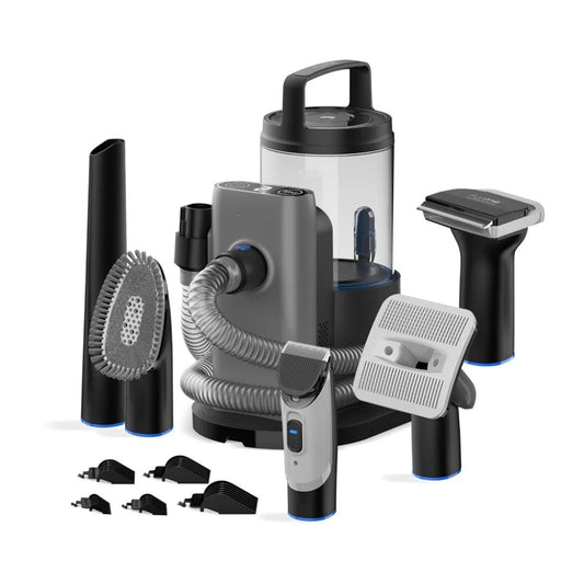 Professional pet grooming vacuum kit for dogs and cats