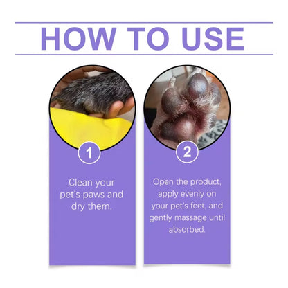 

Dog paw balm protective barrier on hot pavement