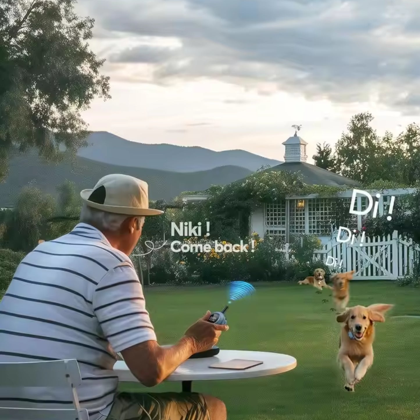 

Waterproof training collar with LED light