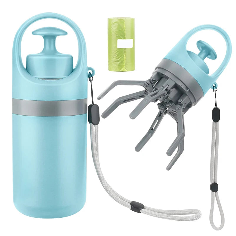 

Dog walking cleaning accessory with poop grabber