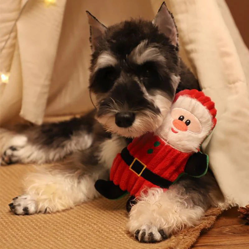 

Christmas dog and cat squeak toy