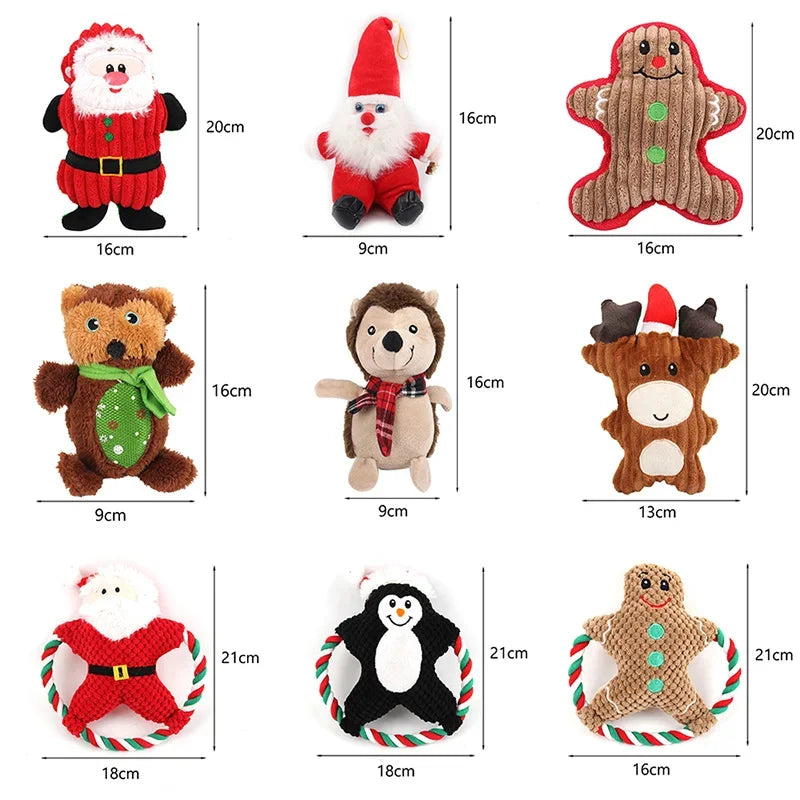 

Soft fleece holiday pet toy for puppies