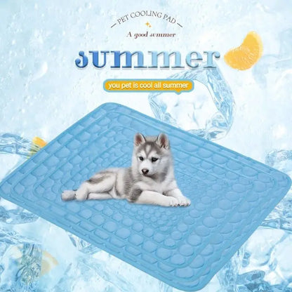 Dog Cooling Mat – Breathable Ice Silk Pet Bed for Summer, Dual-Sided Washable Cooling Blanket