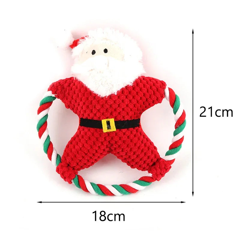 Christmas Squeaky Plush Toy for Dogs & Cats – Soft Holiday Chew Toy for Puppies, Small Dogs & Pets