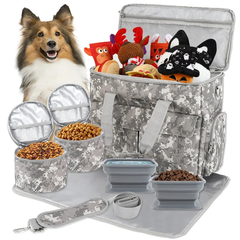 Multi-function pockets pet travel set

Dog travel bag for hiking and outdoor trips