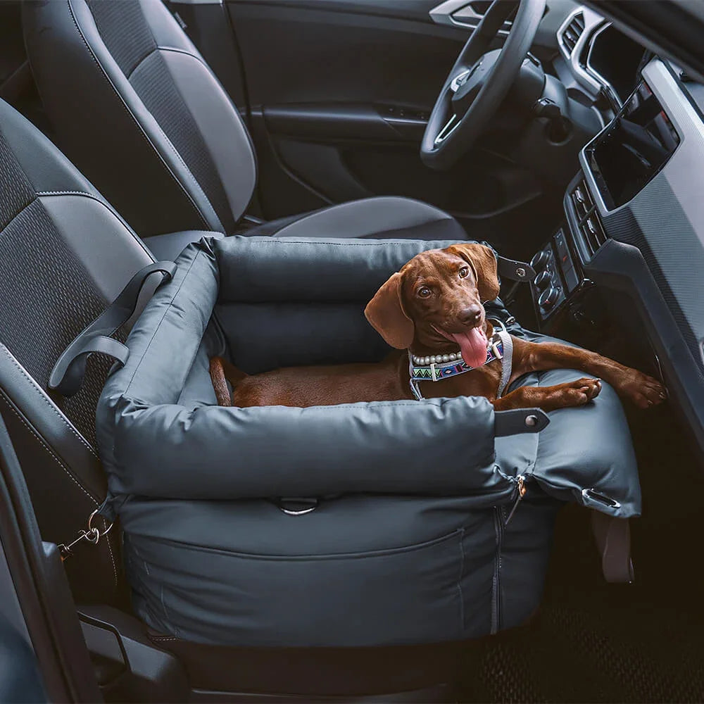 

Stylish dog booster seat for car travel