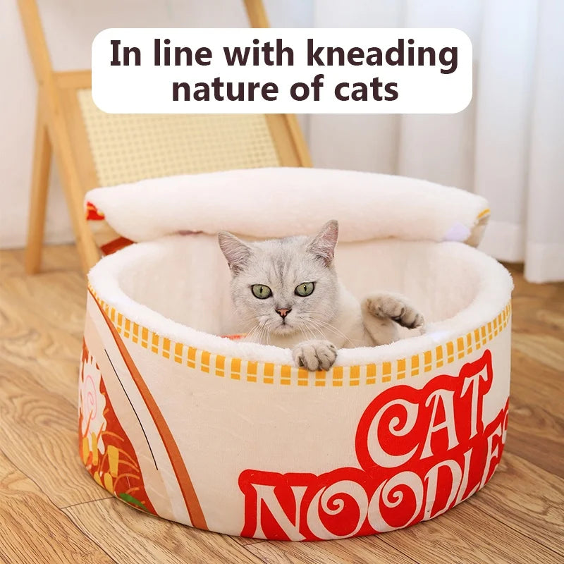 

Winter plush cat nest with removable cover