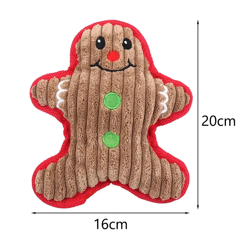 Christmas Squeaky Plush Toy for Dogs & Cats – Soft Holiday Chew Toy for Puppies, Small Dogs & Pets
