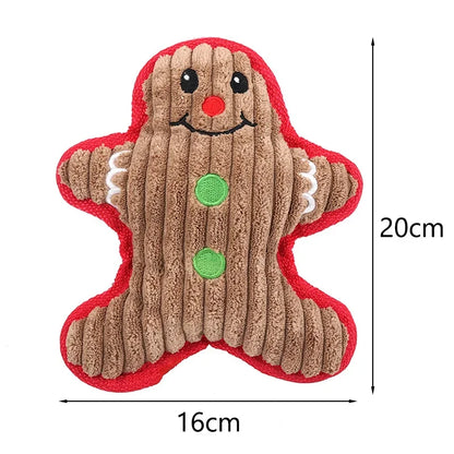 Christmas Squeaky Plush Toy for Dogs & Cats – Soft Holiday Chew Toy for Puppies, Small Dogs & Pets