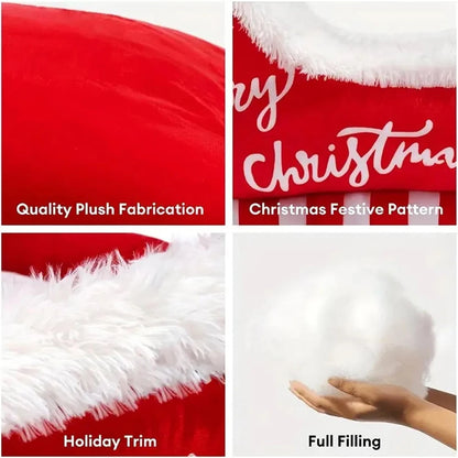

Holiday-themed dog and cat bed for Christmas décor