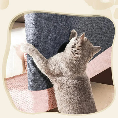 

Cat using non-woven sofa scratching mat