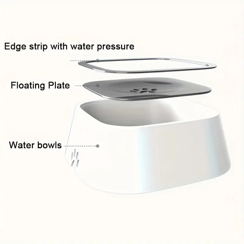 

Blue spill-proof pet drinking bowl on carpet