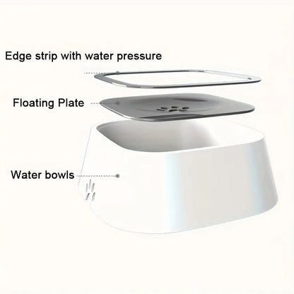 

Blue spill-proof pet drinking bowl on carpet