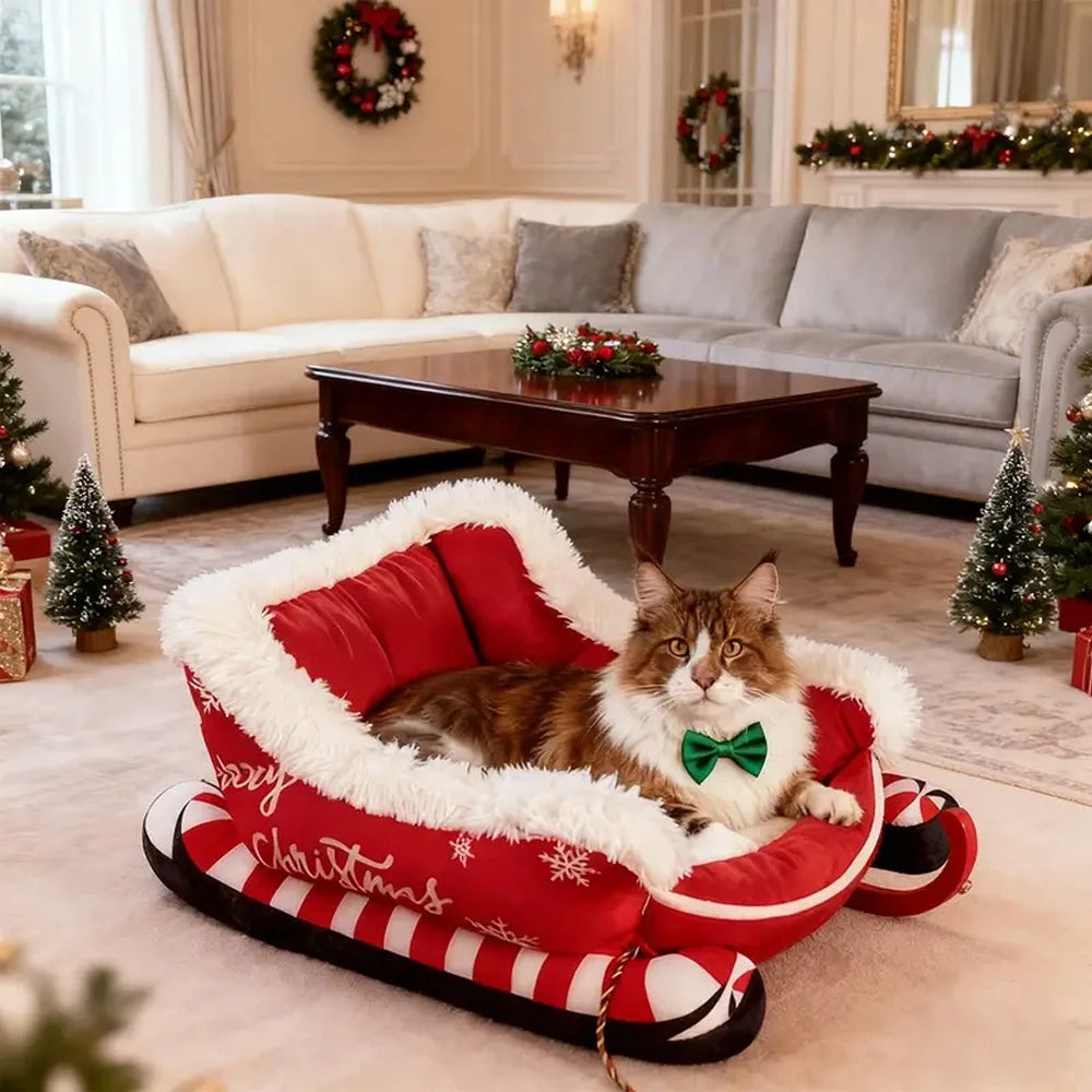 

Washable cotton cat bed with soft padding