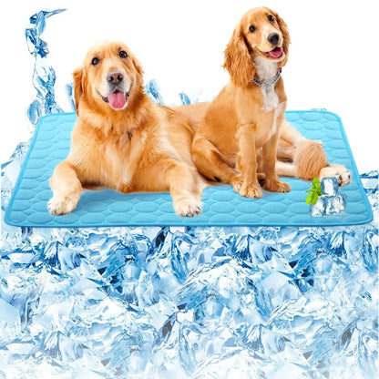 Dog Cooling Mat – Breathable Ice Silk Pet Bed for Summer, Dual-Sided Washable Cooling Blanket