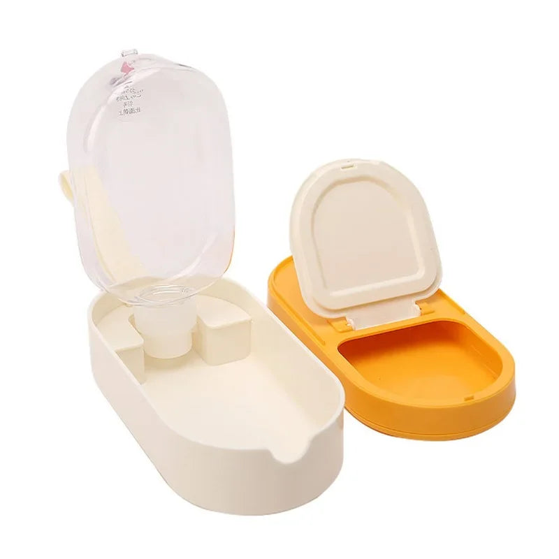 

Hiking and travel dog water bottle with food compartment