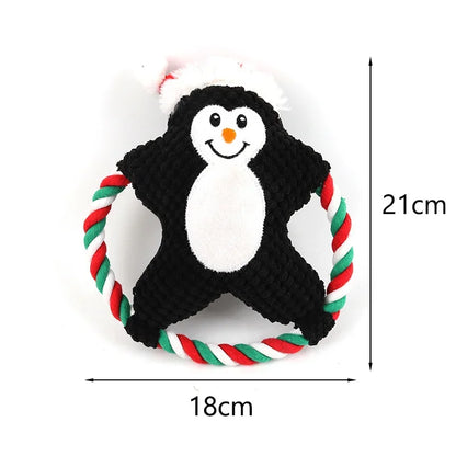 Christmas Squeaky Plush Toy for Dogs & Cats – Soft Holiday Chew Toy for Puppies, Small Dogs & Pets