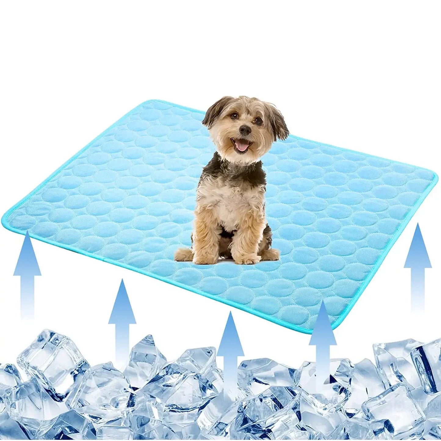 Dog Cooling Mat – Breathable Ice Silk Pet Bed for Summer, Dual-Sided Washable Cooling Blanket