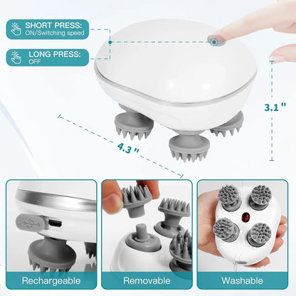 

Cordless waterproof pet massage tool